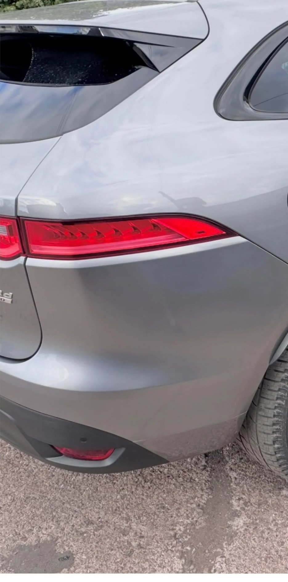 Rear bumper scuffs & scratches – after